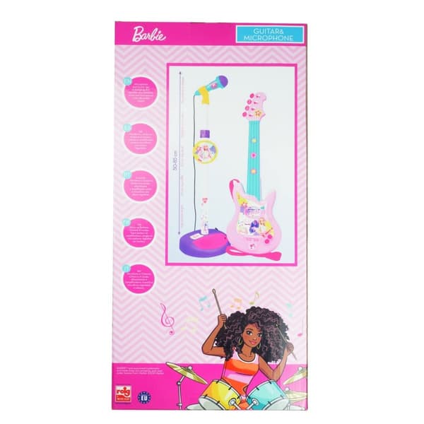 Musikset Barbie Mikrofon Gitarr för barn