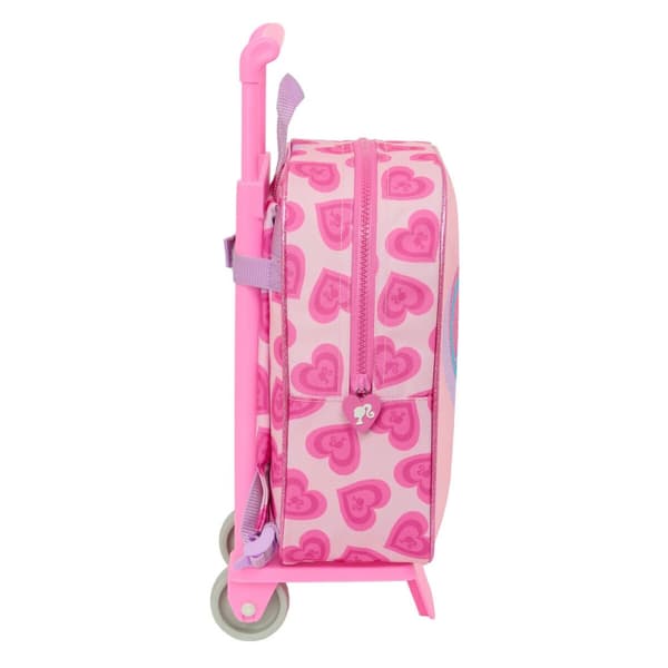 Skolväska med hjul Barbie Love Rosa 22 x 27 x 10 cm