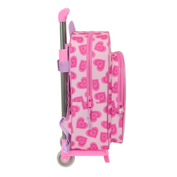 Skolväska med hjul Barbie Love Rosa 26 x 34 x 11 cm