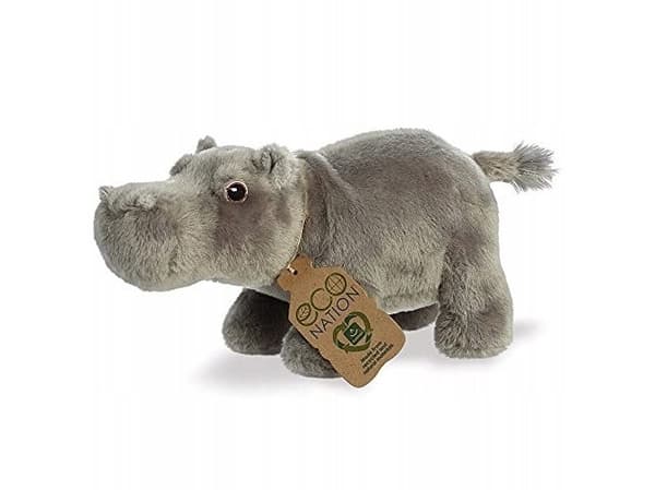 AURORA Eco Nation Hippo soft toy, 24 cm
