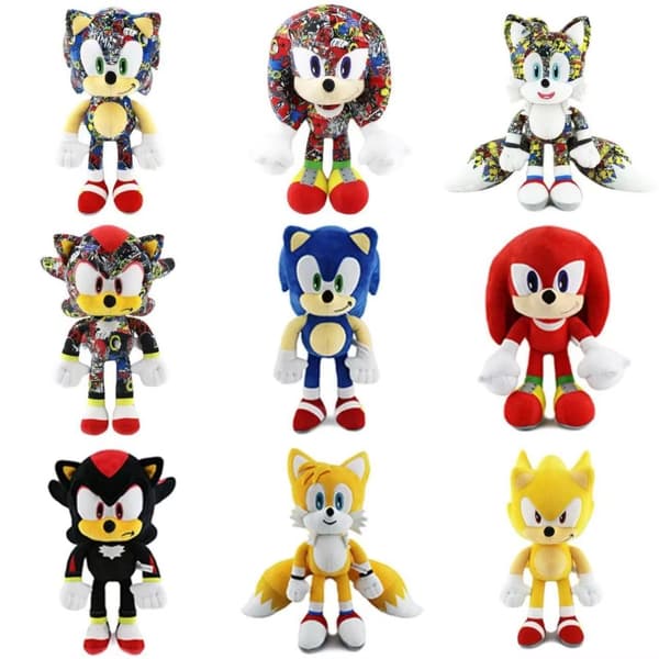 Pehmohahmo Super Sonic 30cm sarjakuvatyylinen pehmeä nukke - rystyset echidna