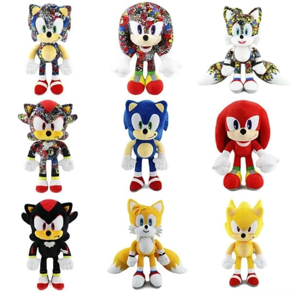 Plyschfigur Super Sonic 30 cm Mjukisdocka i Tecknad Stil - Shadow the Hedgehog
