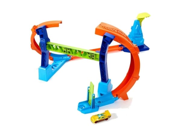 Hot Wheels Stunt Tracks Corkscrew Jump Champion