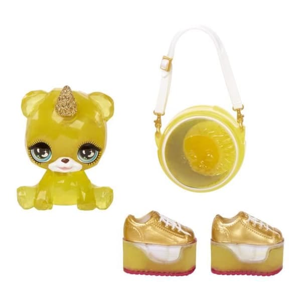 Rainbow High Fashion Doll with Slime Kit och Pet - Sunny (Gul) - 28cm Glitter Doll with Slime Kit