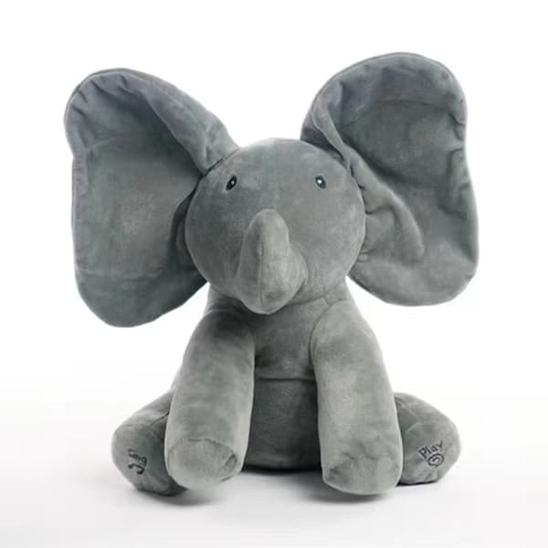 Sjungande Interaktiv Mjukisdjur med Musik och Tal - Grå Elefant