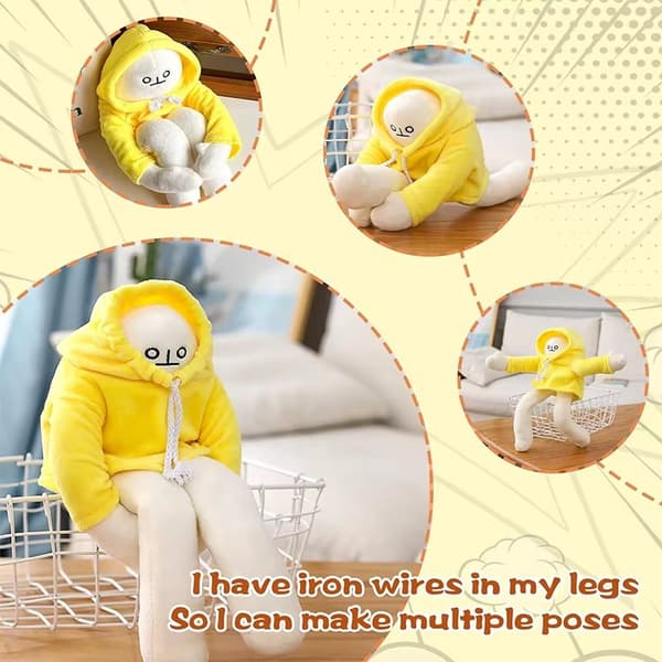 Blødt tøjdyr Bananmand med Magnet - 40 cm