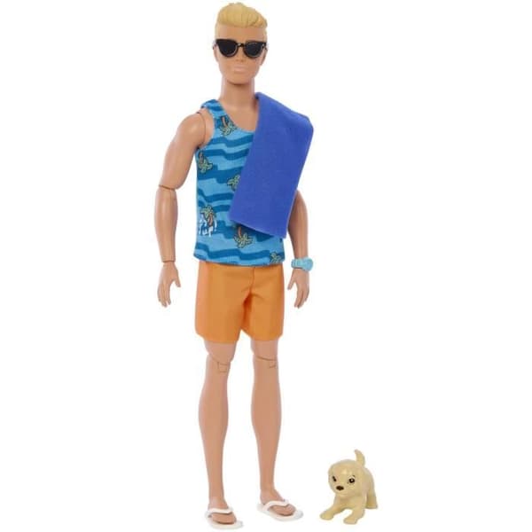 BARBIE - BARBIE KEN SURFDOLL + ACCY (CP6) - 21A - docka - 3 år och +