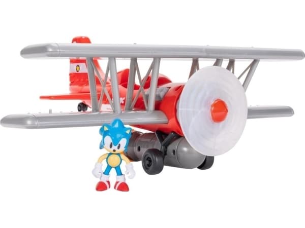 Jakks SONIC-plan Tornado Biplane med Sonic-figur