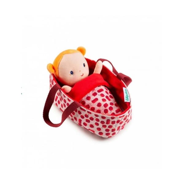 Tygdocka - LILLIPUTIENS - Baby Agathe - Ålder 12 månader - Tjej - Färg Beige