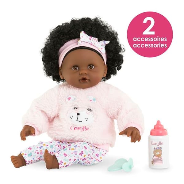 Poupon - Corolle - Bébé Calin Caroline - 30 cm - Mjuk kropp - Inkluderade tillbehör