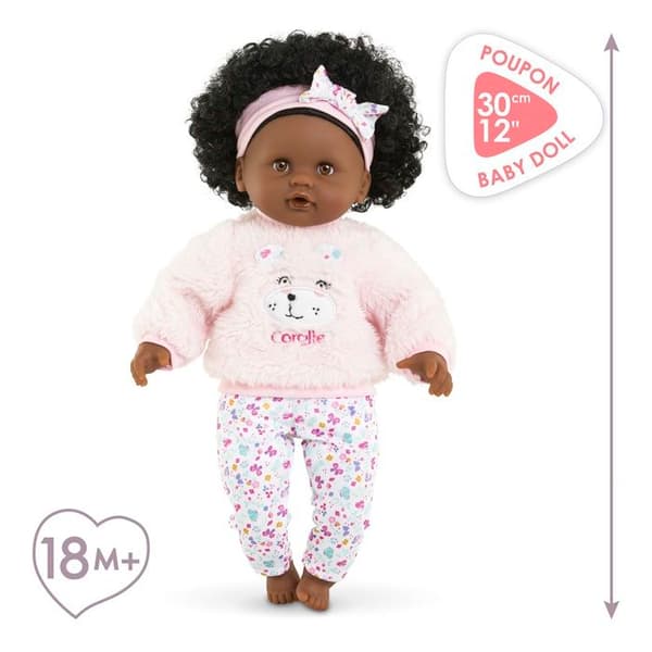 Poupon - Corolle - Bébé Calin Caroline - 30 cm - Mjuk kropp - Inkluderade tillbehör