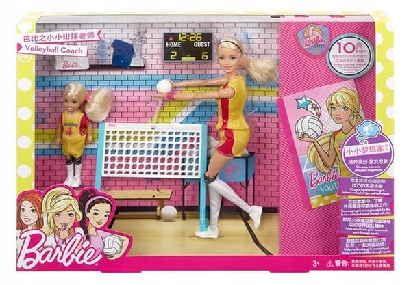 Barbie volleyballspiller Chelsea volleyballtræner Mattel
