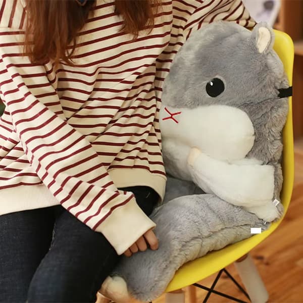 Mukava ja pehmeä irrotettava pehmo hamsteri tuoli tyyny - ruskea