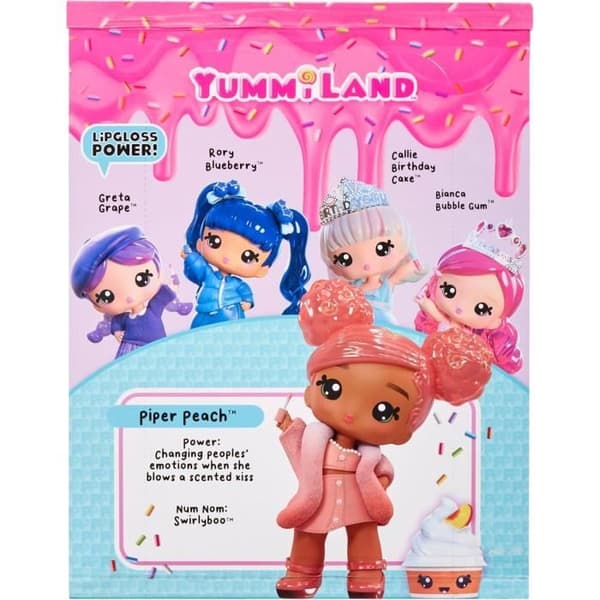 Yummiland - Stor 25 cm docka att styla och mysa - Husdjur + doftande läppbalsam - Pia - Från 4 år
