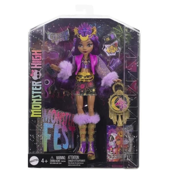 Monster High-Clawdeen Wolf Doll med Monster Fest Outfit HXH80
