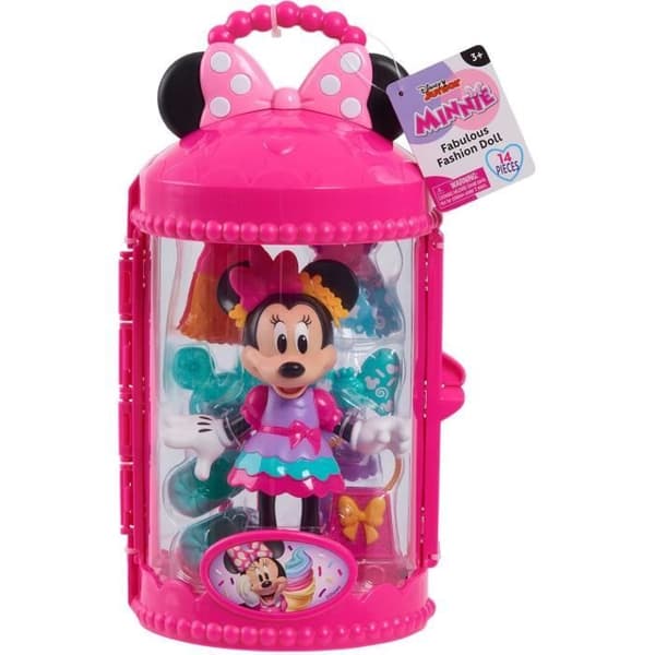 Docklåda - DISNEY MINNIE MOUSE - 15 cm Sweet Party Artikulerad Figur - Med kläder och accessoarer