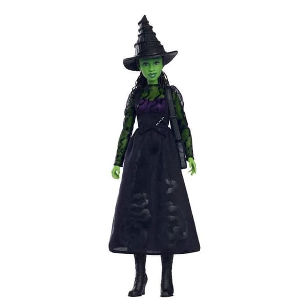 Mattel-Wicked-Docka Elphaba med tillbehör och avtagbara kläder - Wicked - HXT62
