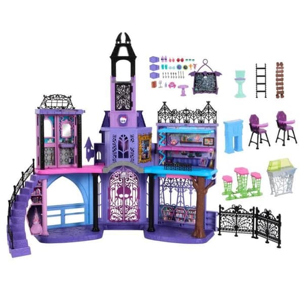 MONSTER HIGH Det Hemsökta Gymnasiet - Dockhus, mer än 35 tillbehör - Monster High - HLP88