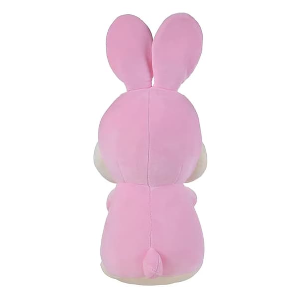 Sød Kanin med Gulerod Blød Blød Udstoppet Dyrepude - Pink 75 cm