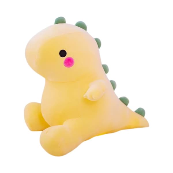 Pehmeä dinosaurus pehmolelu halaustyyny - keltainen 22 cm
