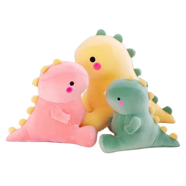 Blød Dinosaur Tøjdyr Kram Pude - Grøn 40 cm