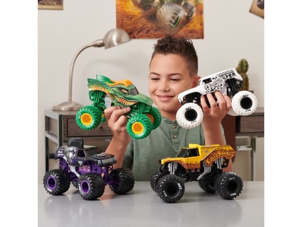 Monster Jam MNJ VHC 1to24 Die Cast Megalodon M18 GML, Monstertruck, 3 År, Metall, Plast, Blå