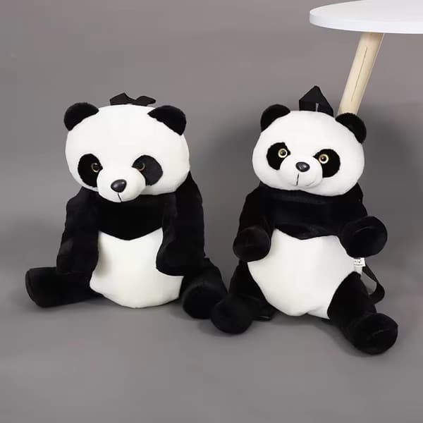 Söt Panda Ryggsäck Plysch Gosedjur & Axelväska i Ett