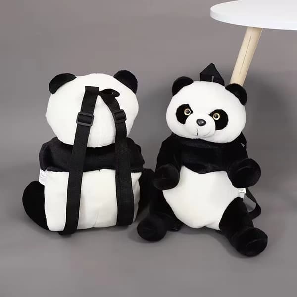 Söt Panda Ryggsäck Plysch Gosedjur & Axelväska i Ett