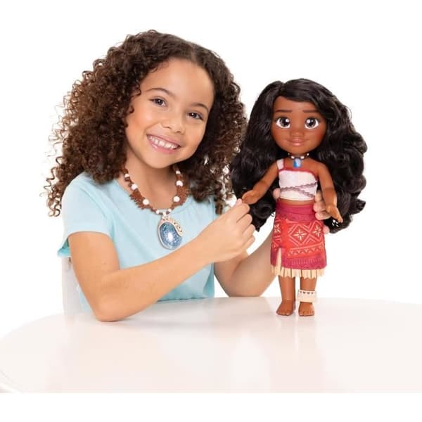 Poupé Vaiana 35 cm - Disney - Vaiana 2 - Rörlig - Sidenlena Hår - Polynesisk Dress