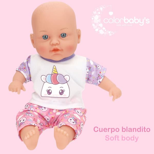 Bebisdocka Colorbaby 21 x 32 x 9,5 cm 4 antal