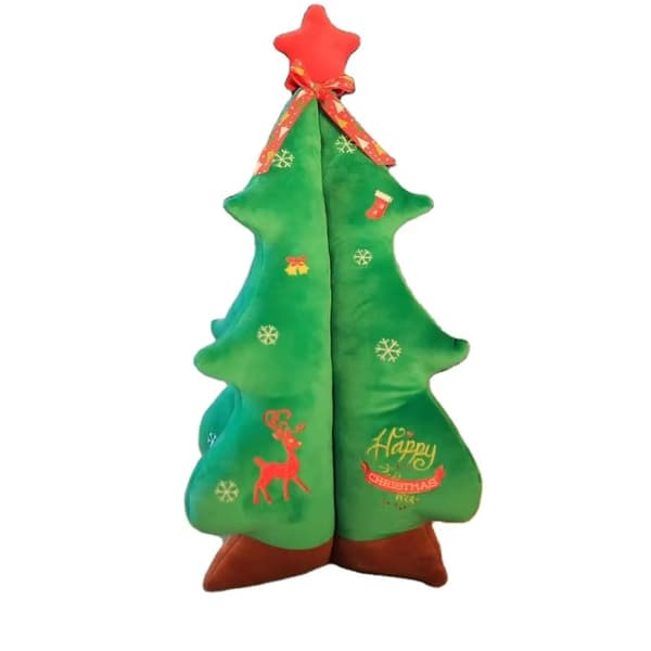 Syngende juletræ bamse med julepynt lys - 45 cm