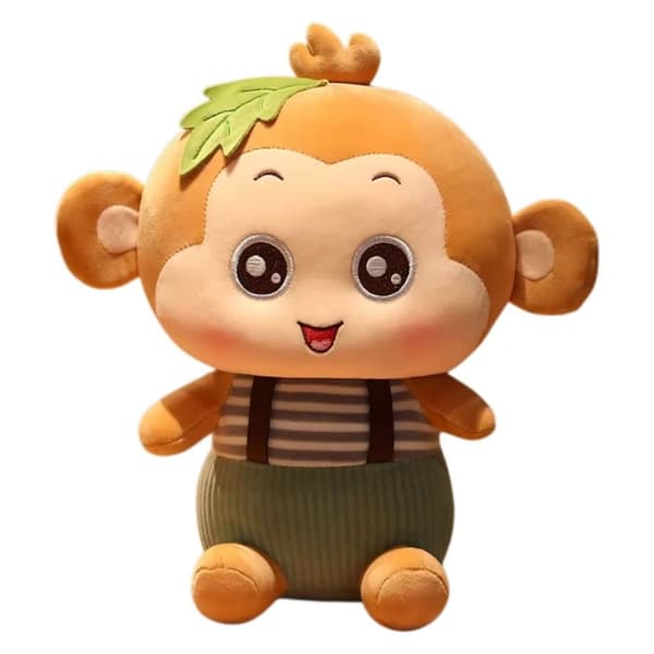 Sød Huggy Monkey Blød Blød Bomuld Tøjdyr - Lysebrun 23 cm