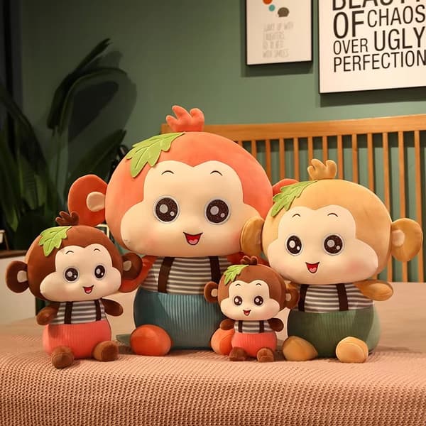 Söpö Huggy Monkey Pehmeä Pehmeä Pehmeä Puuvillapehmolelu - Ruskea 65 cm