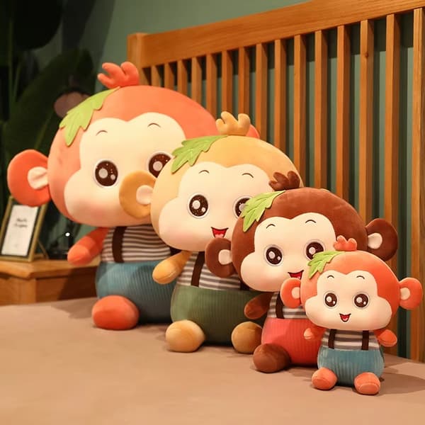 Söpö Huggy Monkey Pehmeä Pehmeä Pehmeä Puuvillapehmolelu - Ruskea 65 cm
