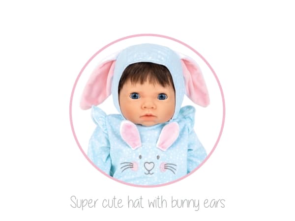 Tiny Treasures Bunny Suit Dukkeklær Blå