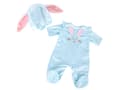 Miniatyrbilde 1 av 5: Tiny Treasures Bunny Suit Dukkeklær Blå
