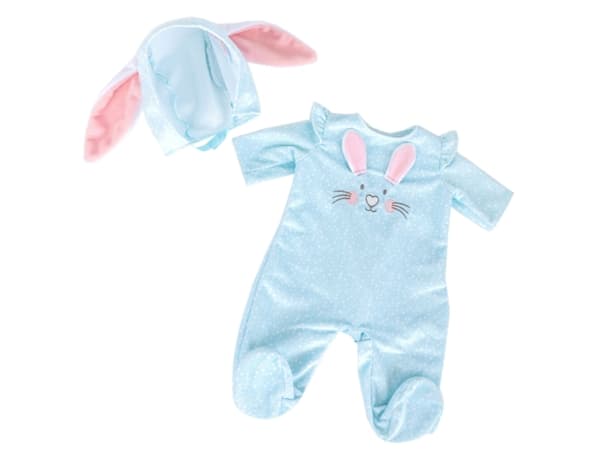 Tiny Treasures Bunny Suit Dukkeklær Blå