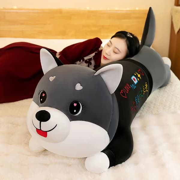 Husky Gosedjur Sovkudde & Mjukisdocka - 150 cm