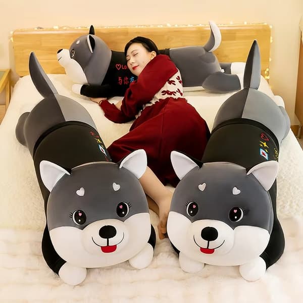 Husky Gosedjur Sovkudde & Mjukisdocka - 150 cm