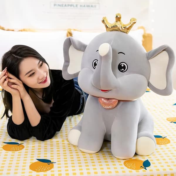 Pehmeä ja halautuva Big Ears pehmolelu norsulelu - 40 cm