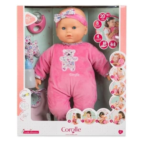 Stor interaktiv Lucille babydocka - COROLLE - Mon Grand Poupon - 42cm - Från 2 år