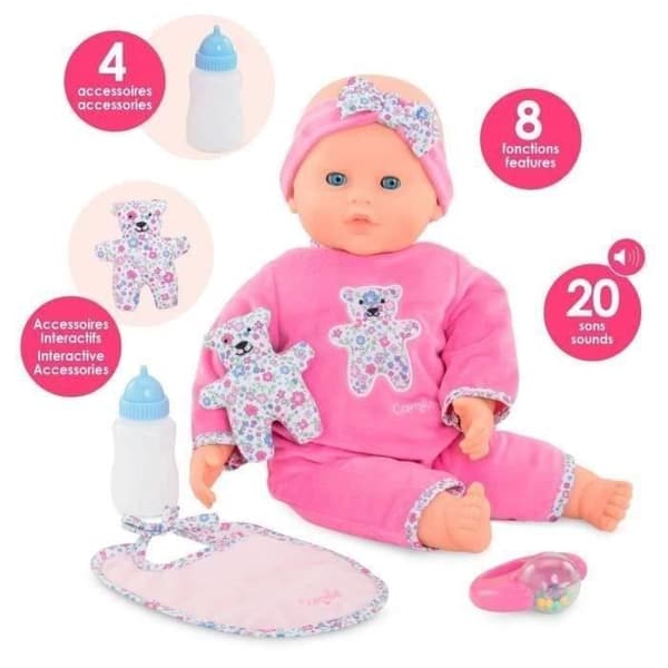 Stor interaktiv Lucille babydocka - COROLLE - Mon Grand Poupon - 42cm - Från 2 år