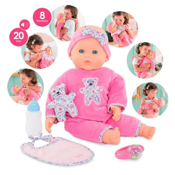 Stor interaktiv Lucille babydocka - COROLLE - Mon Grand Poupon - 42cm - Från 2 år