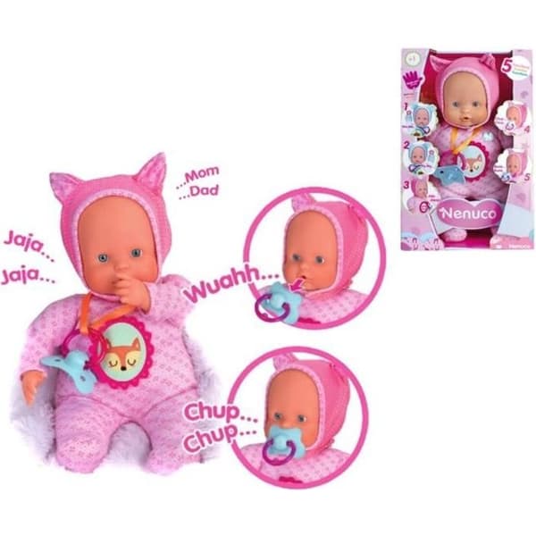 Nenuco mjuk babydocka 5 funktioner