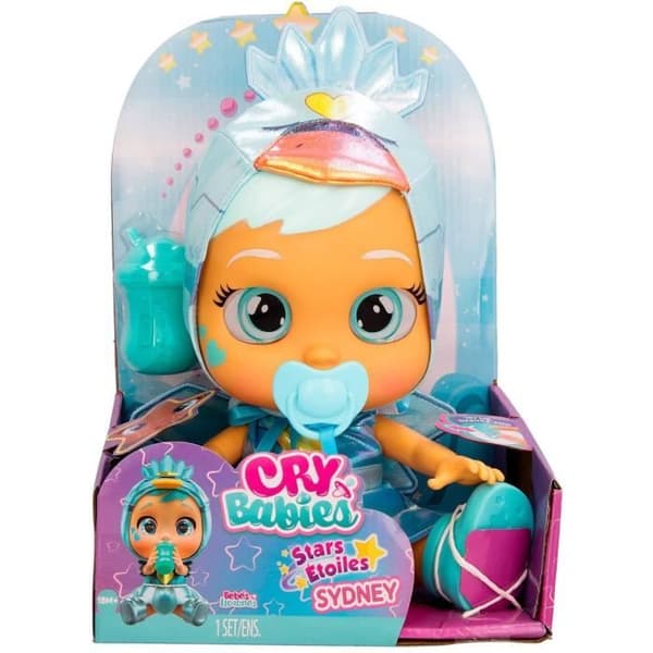 Cry Babies Stars docka - Sydney - IMC TOYS - Funktionella dockor - Rosa - LED-stjärnor