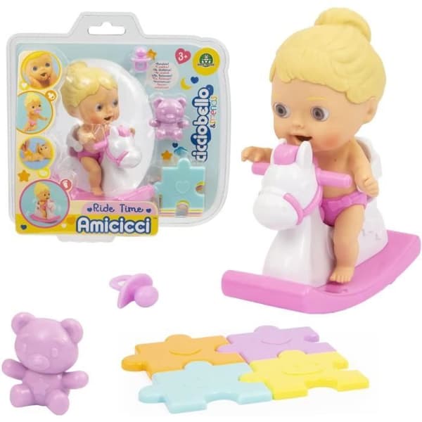 Cicciobello Amicicci - Gunghästset - Tjej eller pojke - 10,5 cm - 3 år - CHUSE