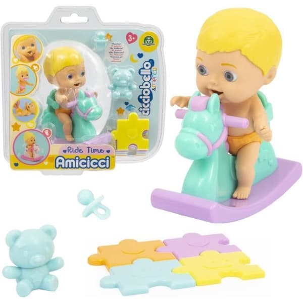 Cicciobello Amicicci - Gunghästset - Tjej eller pojke - 10,5 cm - 3 år - CHUSE
