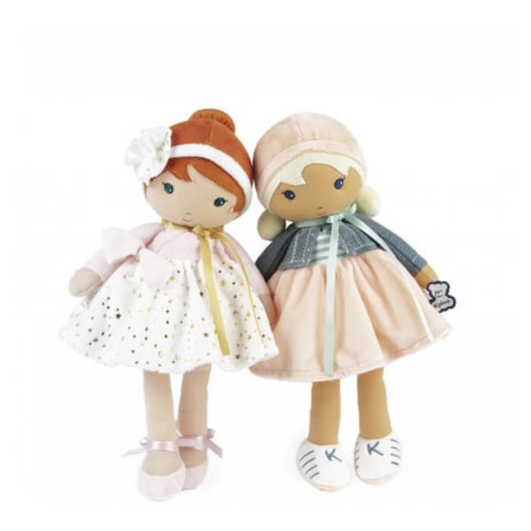 KALOO- Tendresse-My 1st Valentine K Tygdocka 32 cm, K963658, Rosa-Vit 2649