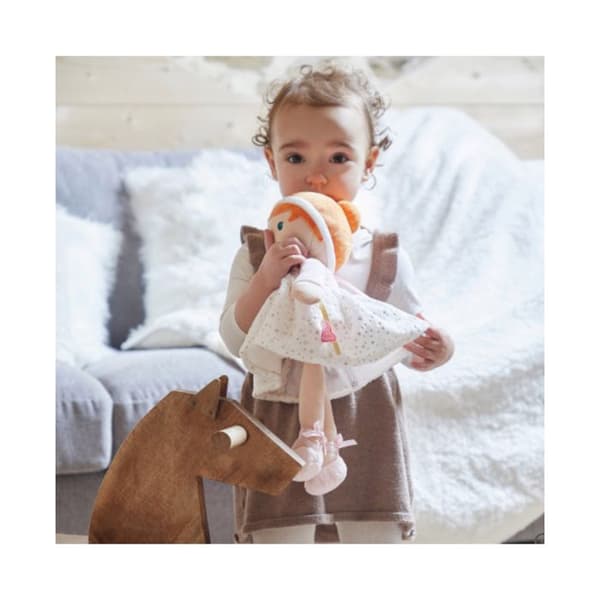 KALOO- Tendresse-My 1st Valentine K Tygdocka 32 cm, K963658, Rosa-Vit 2649