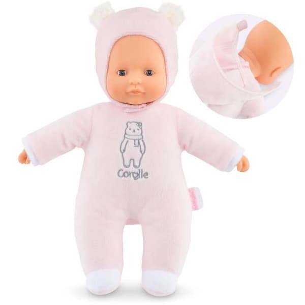 Corolle - Mon Doudou Corolle - Pti'Coeur Pink Bear - 30 cm - För barn från 9 månader och uppåt